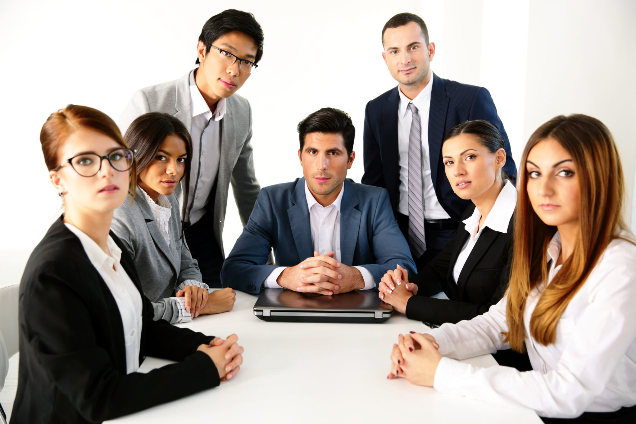 Group of businesspeople having meeting in the office
